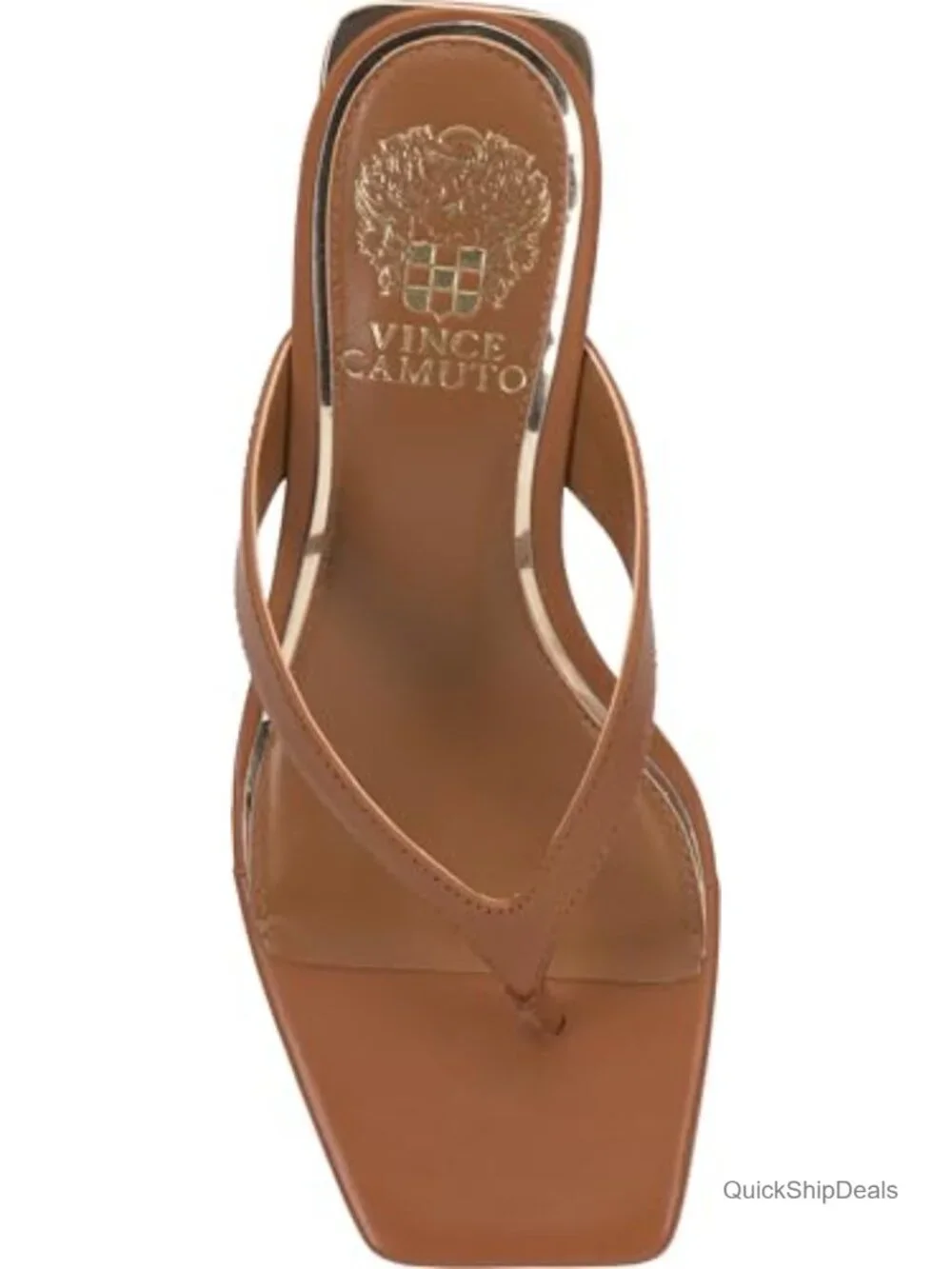 Thong Wedge Sandals - PU Upper, Polyester Lining, Slip-On